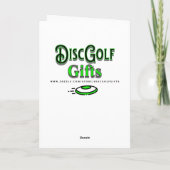 ディスクゴルフをテーマにした誕生日 カード (裏面)