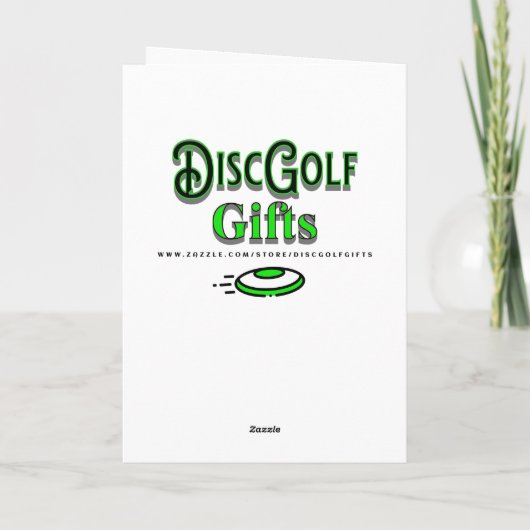 ディスクゴルフをテーマにした誕生日 カード (裏面)