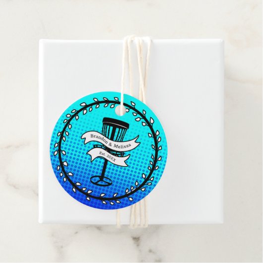 ディスクゴルフをテーマにした | ブルーアポップ・アートのート フェイバータグ (インサイチュ)