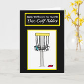 ディスクゴルファーお気に入りのへのハッピーバースデー カード (黄色い花)