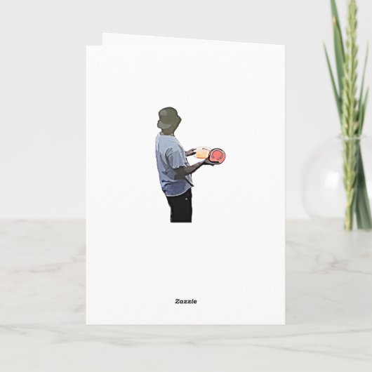 ディスクゴルファーのためのハッピーバースデーカード カード (裏面)