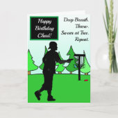 ディスクゴルファー用誕生日カード カード (正面)