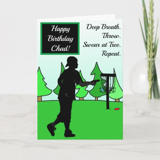 ディスクゴルファー用誕生日カード カード (正面)