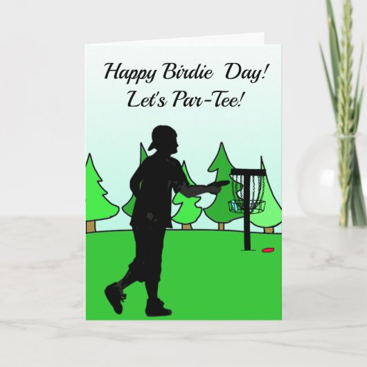 ディスクゴルファー用誕生日カード カード (正面)