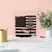 ディスクゴルフアメリカ国旗 アクリルサイン (ウェディング)
