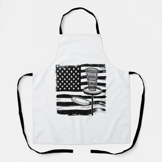 ディスクゴルフアメリカ国旗 エプロン (正面)