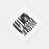 ディスクゴルフアメリカ国旗 スタンダードランチョンナプキン (角)