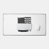 ディスクゴルフアメリカ国旗 デスクマット (キーボード&マウス)