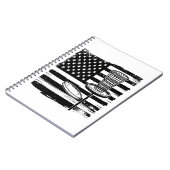 ディスクゴルフアメリカ国旗 ノートブック (左側)