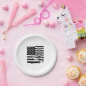 ディスクゴルフアメリカ国旗 ペーパープレート (パーティー)