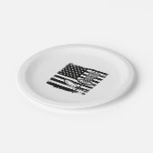 ディスクゴルフアメリカ国旗 ペーパープレート (アングル)