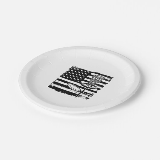 ディスクゴルフアメリカ国旗 ペーパープレート (アングル)