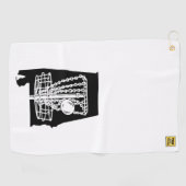 ディスクゴルフアラバマ – ディスクゴルフ用のバッグ。 ゴルフタオル (横)