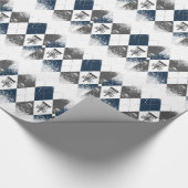 ディスクゴルフアーガイル柄のなデザイン ラッピングペーパー (角)