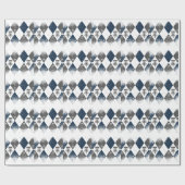 ディスクゴルフアーガイル柄のなデザイン ラッピングペーパー (フラット)