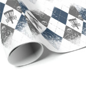 ディスクゴルフアーガイル柄のなデザイン ラッピングペーパー (ロールコーナー)