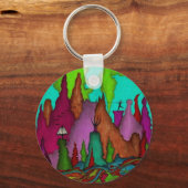 ディスクゴルフアートバッグラベルキーチェーン キーホルダー (正面)