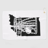 ディスクゴルフインディアナ – あなたのディスゴルフバッグのためのタオル ゴルフタオル (横)