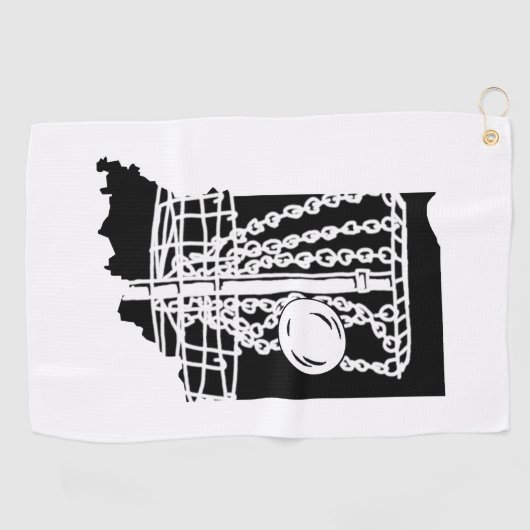 ディスクゴルフインディアナ – あなたのディスゴルフバッグのためのタオル ゴルフタオル (横)