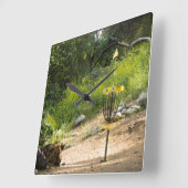 ディスクゴルフウォール時計 スクエア壁時計 (傾斜)