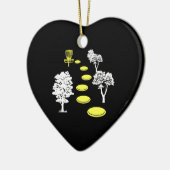 ディスクゴルフウッズディスクゴルファーのギフト セラミックオーナメント (左)