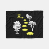 ディスクゴルフウッズディスクゴルファーのギフト フリースブランケット (正面(横))