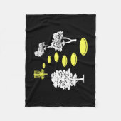 ディスクゴルフウッズディスクゴルファーのギフト フリースブランケット (正面)