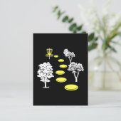 ディスクゴルフウッズディスクゴルファーのギフト ポストカード (スタンド正面)