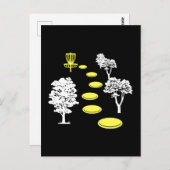 ディスクゴルフウッズディスクゴルファーのギフト ポストカード (正面/裏面)