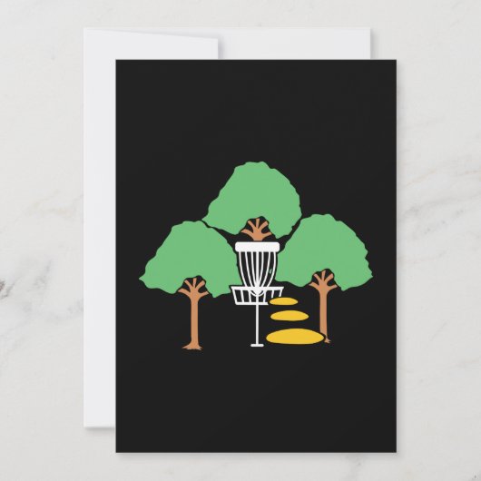 ディスクゴルフウッズディスクゴルファーのギフト 招待状 (正面)