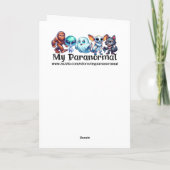 ディスクゴルフエイリアンおもしろいパン誕生日 カード (裏面)