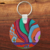 ディスクゴルフキーチェーン – バッグラベル キーホルダー (正面)