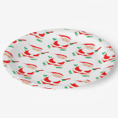 ディスクゴルフクリスマスホリデーパーティー ペーパープレート (アングル)