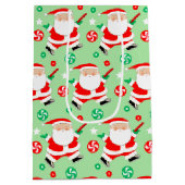 ディスクゴルフクリスマスホリデーミディアム抱き枕 ミディアムペーパーバッグ (裏面)