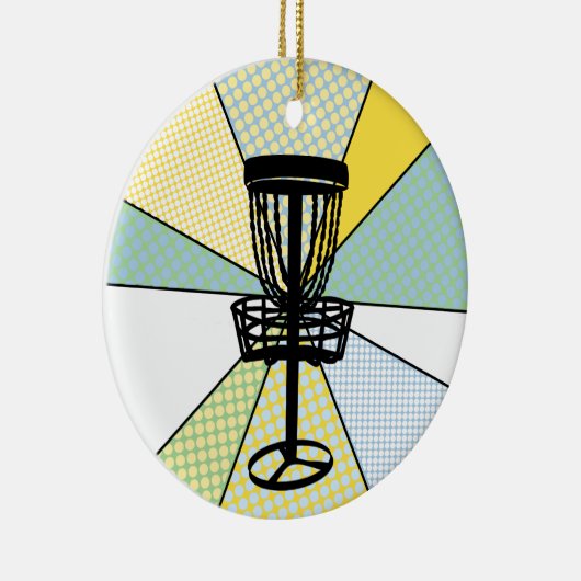 ディスクゴルフクリスマス セラミックオーナメント (右)