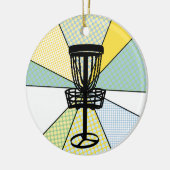 ディスクゴルフクリスマス セラミックオーナメント (左)