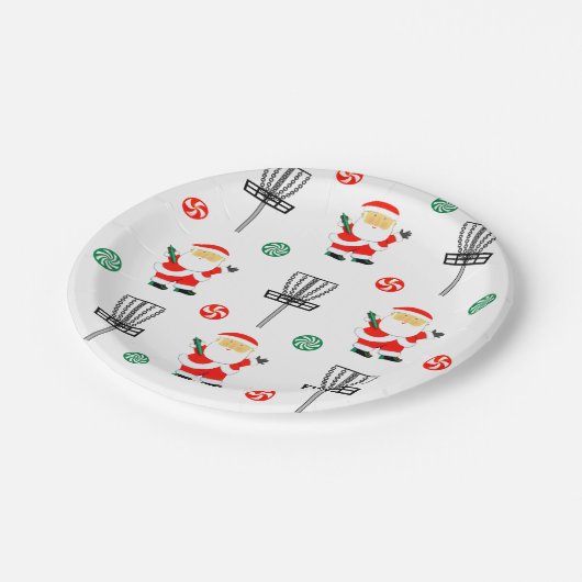 ディスクゴルフクリスマス ペーパープレート (アングル)