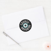 ディスクゴルフコース案内人デザイン ラウンドシール (封筒)