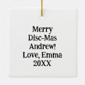 ディスクゴルフサンセットと木メリーのディスク – マス セラミックオーナメント (裏面)