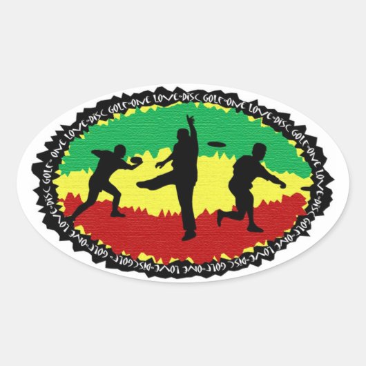 ディスクゴルフシール 楕円形シール (正面)
