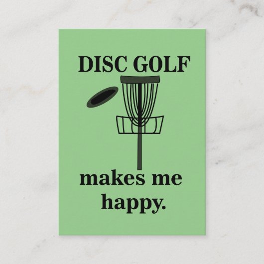 ディスクゴルフスポーツゴルファーのディスクゴルフ 名刺 (正面)