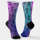 ディスクゴルフソックス – バスケットパターンブラック ソックス (傾斜あり)