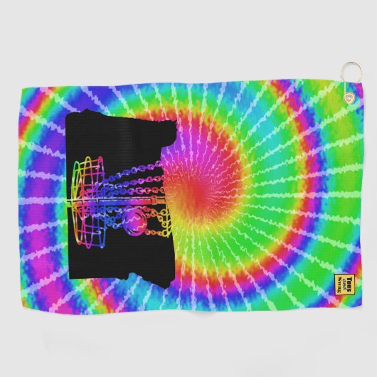 ディスクゴルフタオル – オレゴン絞り染め ゴルフタオル (横)