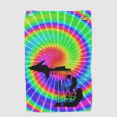 ディスクゴルフタオル – ミシガン絞り染め ゴルフタオル (正面)