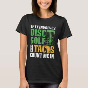 ディスクゴルフタコスゴルフ選手ゴルファーのスポーツグラフ Tシャツ