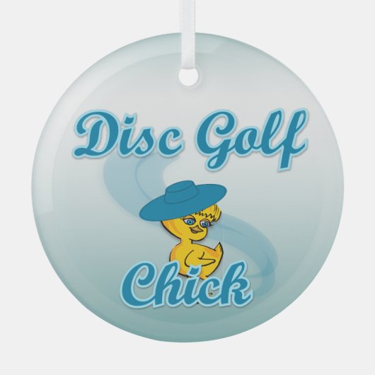 ディスクゴルフチェック#3 ガラスオーナメント (正面)