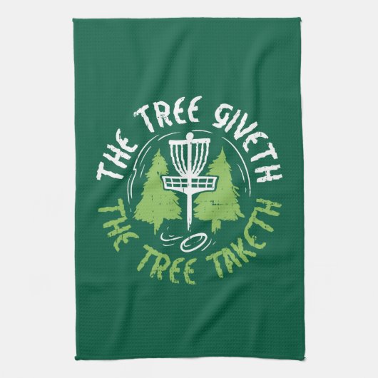 ディスクゴルフディスクゴルフプレーヤーギフト キッチンタオル (縦)