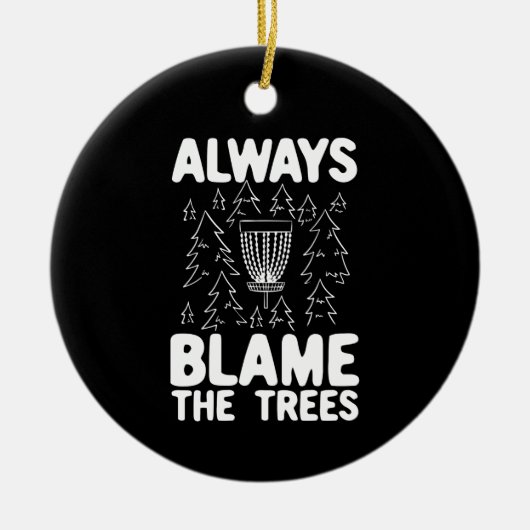 ディスクゴルフディスクバスケットギフト セラミックオーナメント (正面)