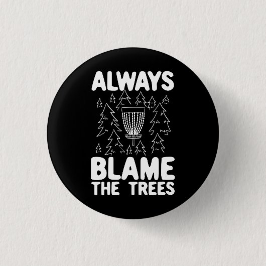 ディスクゴルフディスクバスケットギフト 缶バッジ (正面)