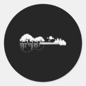 ディスクゴルフディ飛んでいるスクディスクゴルフギター ラウンドシール (正面)